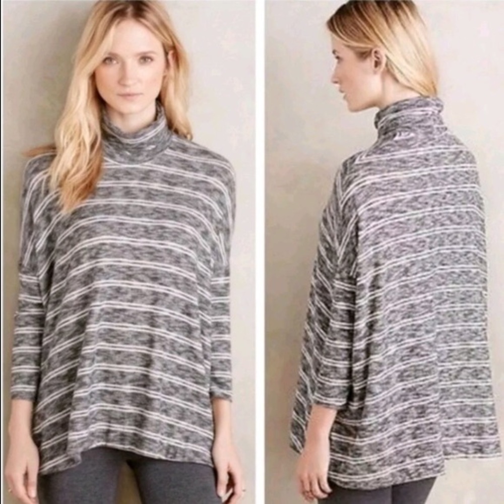 Postmark Mika Swing Dolman Top Turtleneck Striped